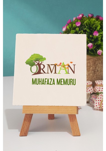 Orman Muhafaza Memuru Dekoratif Taş Anahtarlık Kalemlik
