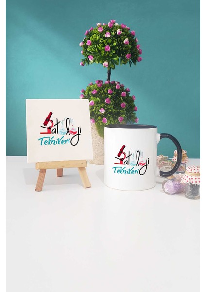 Patoloji Teknikeri Siyah Kupa Bardak Dekoratif Taş