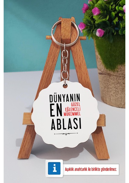 Ablaya Hediye Türk Kahvesi Fincanı Ahşap Altlıklı ve Anahtarlık