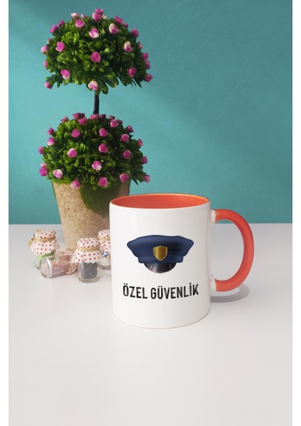 Özel Güvenlik Turuncu Kupa Bardak Kalemlik fiyatları