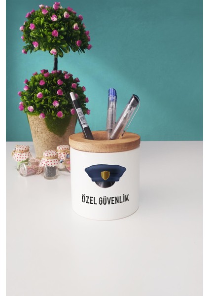 Özel Güvenlik Turuncu Kupa Bardak Kalemlik fırsatları