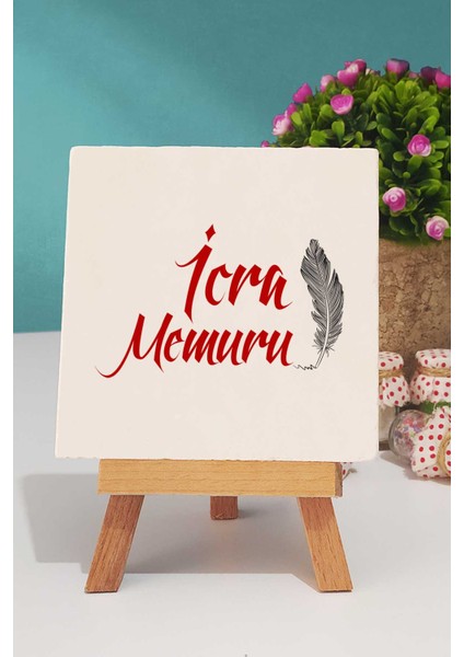 Icra Memuru Hediye Siyah Kupa Bardak Dekoratif Taş