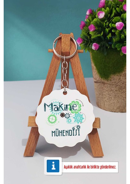 Makine Mühendisi Hediye Sarı Kupa Bardak Dekoratif Taş Anahtarlık indirimleri