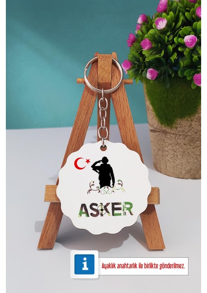 Asker Lacivert Kupa Bardak Anahtarlık