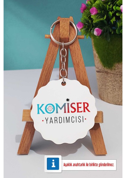 Komiser Yardımcısı Hediye Türk Kahvesi Fincanı Ahşap Altlıklı ve Anahtarlık modelleri