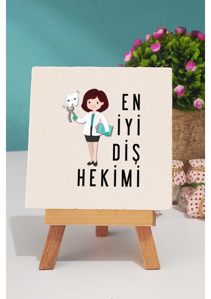 En Iyi Diş Hekimi Hediye Dekoratif Taş Baskı