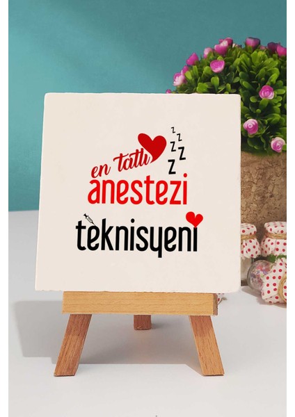 En Tatlı Anestezi Teknisyeni Dekoratif Taş Baskı