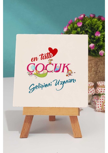 En Tatlı Çocuk Gelişimi Uzmanı Lacivert Kupa Bardak Dekoratif Taş