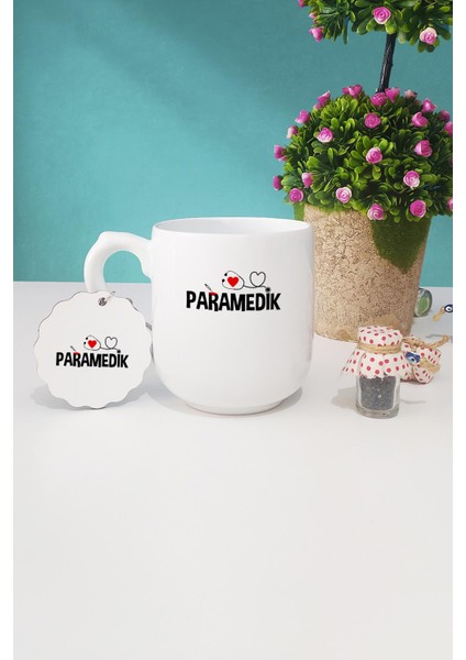 Paramedik Hediye Oval Kupa Bardak Anahtarlık