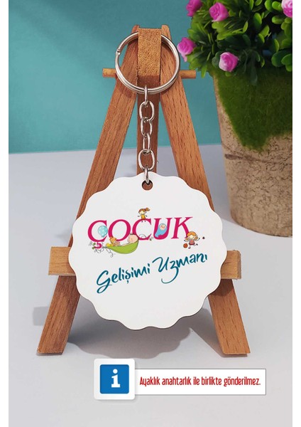 Çocuk Gelişimi Uzmanı Ahşap Altlıklı Fincan ve Anahtarlık modelleri