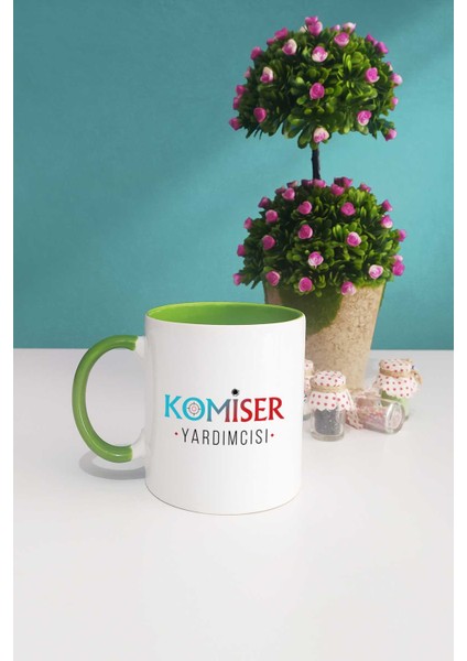Komiser Yardımcısı Hediye Yeşil Kupa Bardak Kalemlik