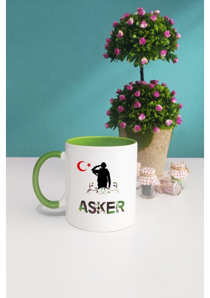 Asker Yeşil Kupa Bardak Anahtarlık fiyatları