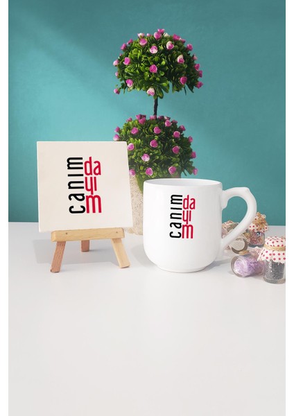 Dayıya Hediye Canım Dayım Oval Kupa Bardak Dekoratif Taş