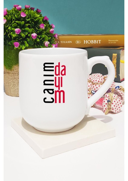 Dayıya Hediye Canım Dayım Oval Kupa Bardak Dekoratif Taş