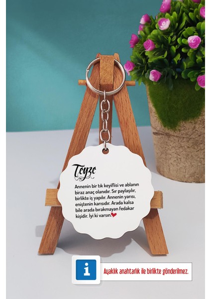 Teyzeye Hediye Teyze Turuncu Kupa Bardak Dekoratif Taş Anahtarlık indirimleri