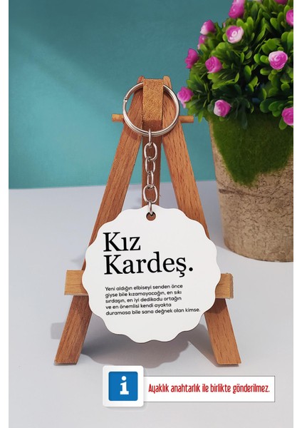 Kız Kardeşe Hediye Oval Kupa Bardak Anahtarlık fırsatları