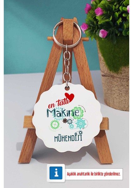 En Tatlı Makine Mühendisi Hediye Türk Kahvesi Fincanı Ahşap Altlıklı ve Anahtarlık modelleri
