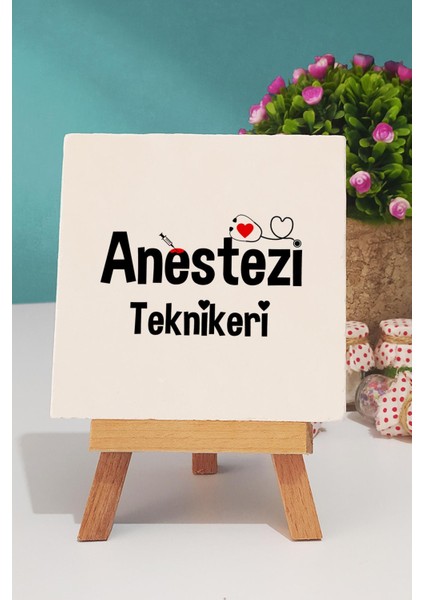 Anestezi Teknikeri Hediye Siyah Kupa Bardak Dekoratif Taş