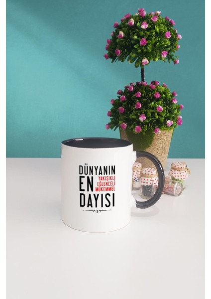 Dayıya Hediye Siyah Kupa Bardak Kalemlik modelleri