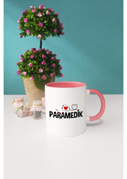 Paramedik Hediye Pembe Kupa Bardak Kalemlik modelleri