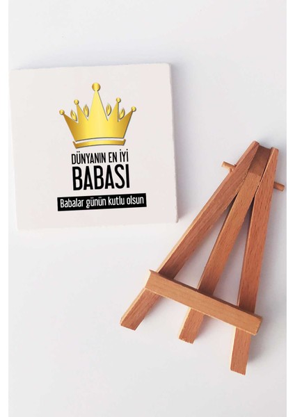 Babalar Günü Hediyesi Siyah Kupa Bardak Dekoratif Taş