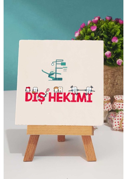 Diş Hekimi Hediye Dekoratif Taş Baskı