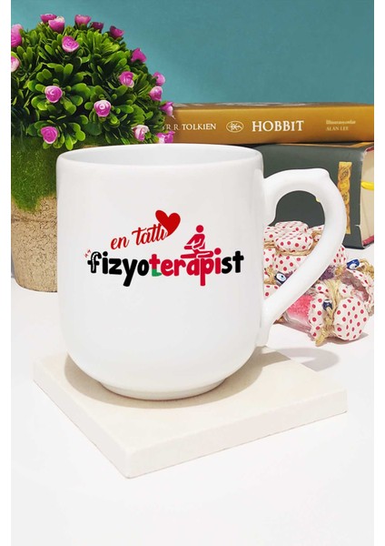 En Tatlı Fizyoterapist Oval Kupa Bardak Anahtarlık