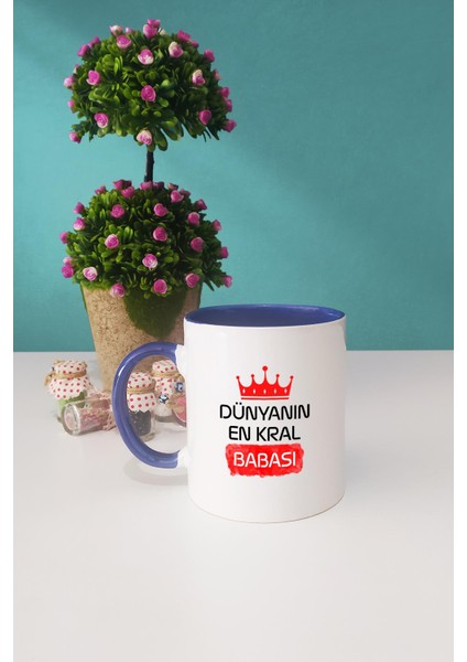 Babaya Hediye Babalar Günü Hediyesi Lacivert Kupa Bardak Dekoratif Taş fiyatları
