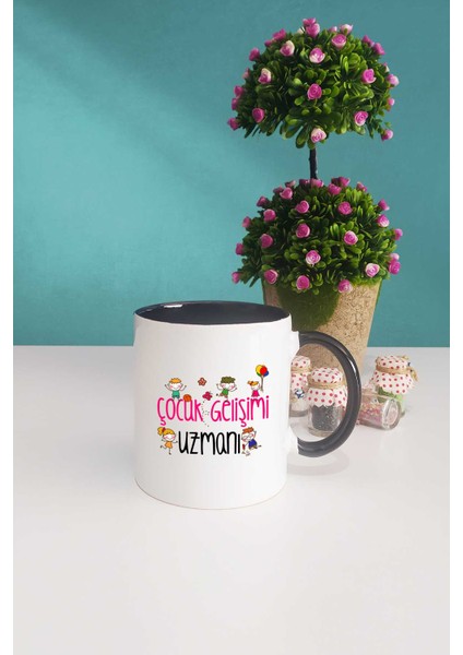 Çocuk Gelişimi Uzmanı Hediye Siyah Kupa Bardak Kalemlik Anahtarlık modelleri