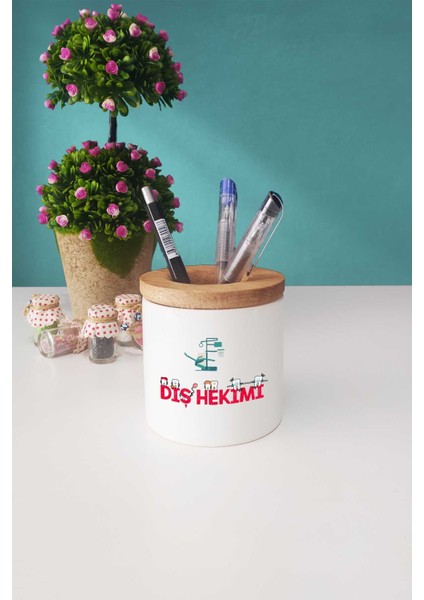 Diş Hekimi Hediye Oval Kupa Bardak Kalemlik fırsatları
