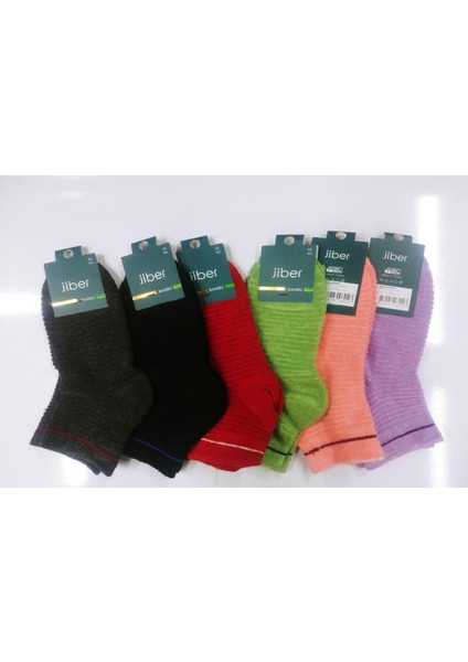 Kadın Bambu Ters Havlu Patik Çorap 6950 - 12 Adet