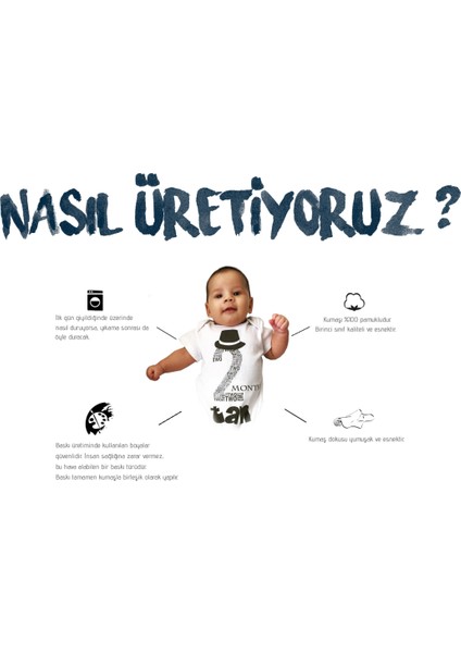 Kişiye Özel Isim Yazılabilir %100 Pamuklu Amca Yazılı Baskılı Bebek Body Zıbın
