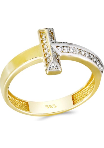 Taşlı Altın Yüzük T060784