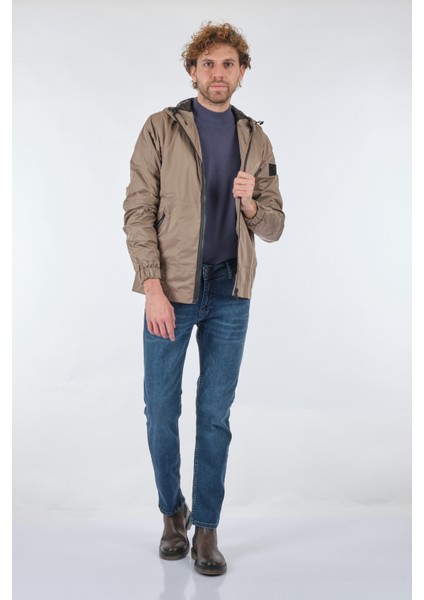 Gualtıero Kapüşonlu Fermuarlı Cepli Gri Erkek Mont 22205050