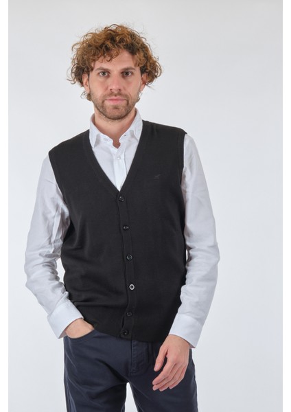 V Yaka Erkek Triko Yelek - Minimalist Günlük Stil fırsatları