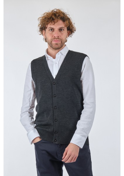 V Yaka Erkek Triko Yelek - Minimalist Günlük Stil fırsatları