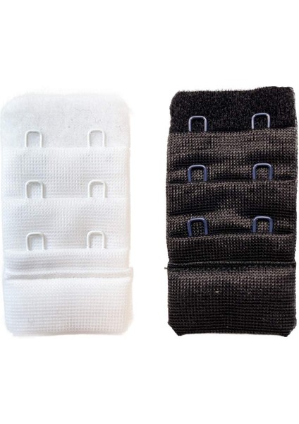 2 Adet Agraf Sütyen Uzatma Kopçası 3 Sıra / 2 Kanca Beyaz Siyah fiyatları