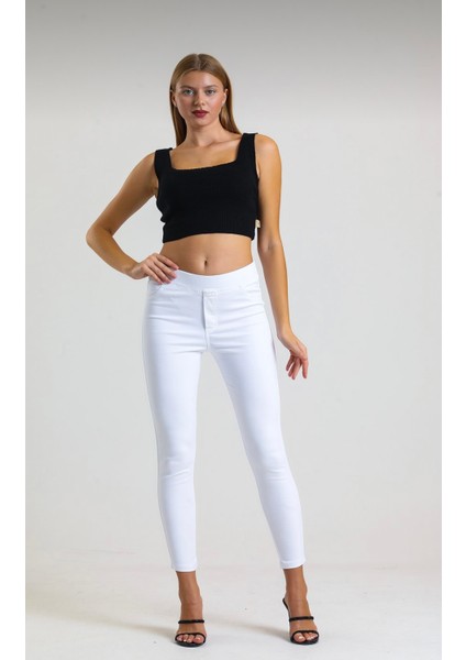 Kadın Kot Tayt Pantolon Beli Lastikli / Toparlayıcı /yüksek Bel /büyük-Küçük-Beden Konfor Kesim modelleri