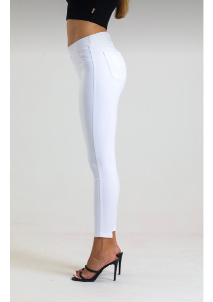 Kadın Kot Tayt Pantolon Beli Lastikli / Toparlayıcı /yüksek Bel /büyük-Küçük-Beden Konfor Kesim indirimleri