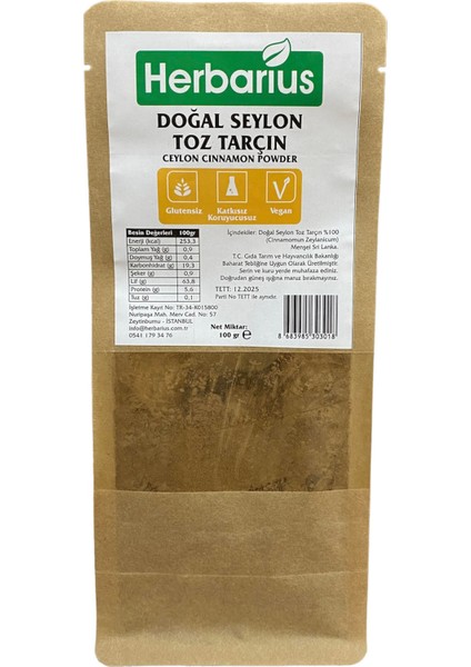 Doğal Seylon (Seylan) Toz Tarçın 100 gr