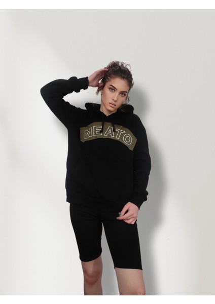 Kadın Neato Nakışlı 3 Iplik Şardonlu Oversize Sweatshirt