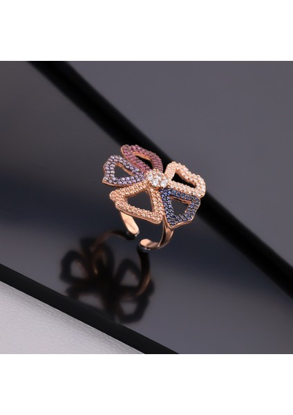 925 Ayar Gümüş Tasarım Papatya Yüzük