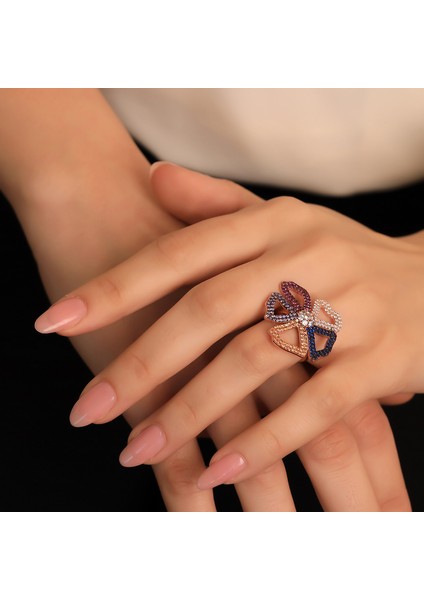 925 Ayar Gümüş Tasarım Papatya Yüzük fırsatları