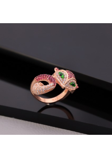 925 Ayar Gümüş Tilki Yüzük