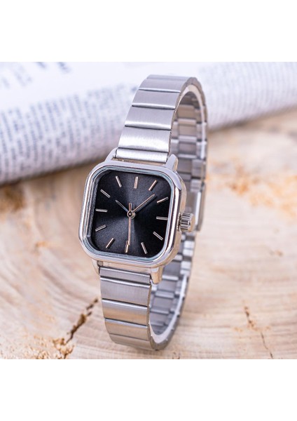 Hemera Gümüş Kordon Siyah Kadran Kadın Kol Saat ST-304264 modelleri