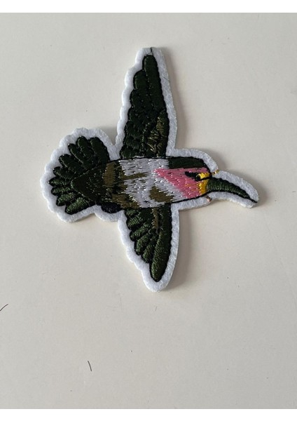 8x7 cm Nakış Işleme Kuş Aplike Ütü Ile Yapışan