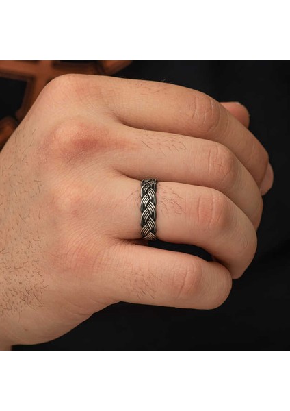 Gümüş Kazaziye Örgü Yüzük fiyatları