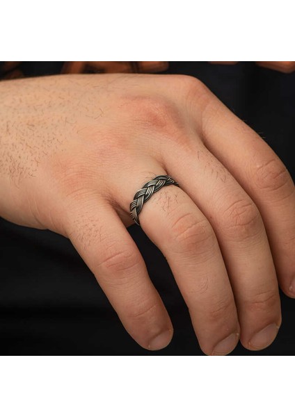 Gümüş Kazaziye Örgü Yüzük modelleri