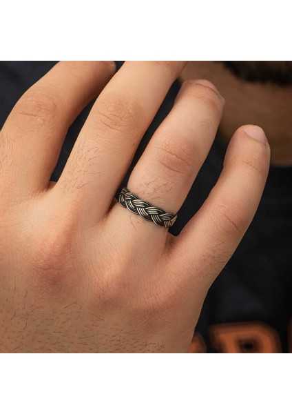 Gümüş Kazaziye Örgü Yüzük indirimleri