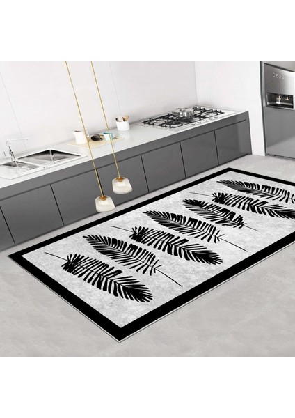 Thalia Home Dijital Baskı Kaymaz Taban Yıkanabilir Mutfak Halısı Salon Halısı Yolluk
